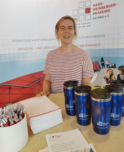 Tanja Fischer, Sekretärin an der HWA in Schweinfurt auf der SBIT 2022.