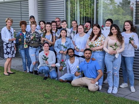 Plegeschüler*innen der HWA in Aschaffenburg